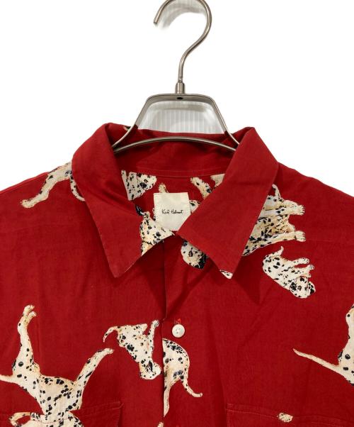 KARL HELMUT（カールヘルム）KARL HELMUT (カールヘルム) ダルメシアンプリントシャツ レッド サイズ:Mの古着・服飾アイテム