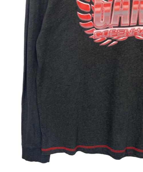 GANNI（ガニー）Ganni (ガニー) プリントロングスリーブTシャツ グレー サイズ:XSの古着・服飾アイテム