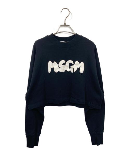 MSGM（エムエスジーエム）MSGM (エムエスジーエム) ショート丈スウェット ブラック サイズ:Mの古着・服飾アイテム