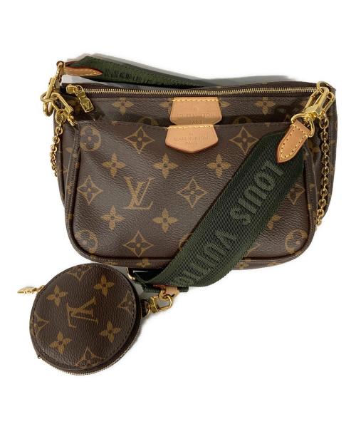 LOUIS VUITTON（ルイ ヴィトン）LOUIS VUITTON (ルイ ヴィトン) ミュルティ ポシェット アクセソワール ブラウン×カーキの古着・服飾アイテム