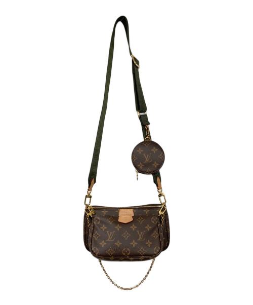 LOUIS VUITTON（ルイ ヴィトン）LOUIS VUITTON (ルイ ヴィトン) ミュルティ ポシェット アクセソワール ブラウン×カーキの古着・服飾アイテム