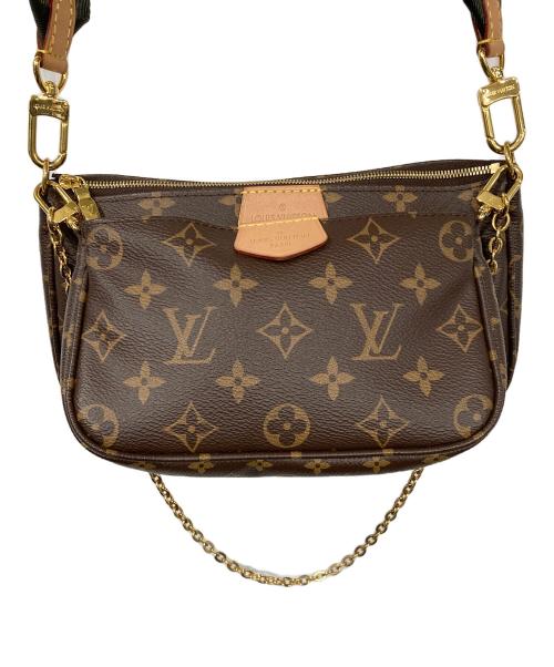 LOUIS VUITTON（ルイ ヴィトン）LOUIS VUITTON (ルイ ヴィトン) ミュルティ ポシェット アクセソワール ブラウン×カーキの古着・服飾アイテム