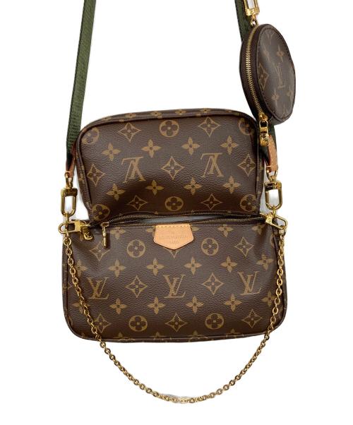 LOUIS VUITTON（ルイ ヴィトン）LOUIS VUITTON (ルイ ヴィトン) ミュルティ ポシェット アクセソワール ブラウン×カーキの古着・服飾アイテム