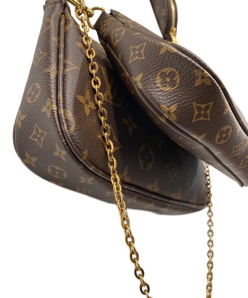 LOUIS VUITTON（ルイ ヴィトン）LOUIS VUITTON (ルイ ヴィトン) ミュルティ ポシェット アクセソワール ブラウン×カーキの古着・服飾アイテム