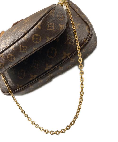 LOUIS VUITTON（ルイ ヴィトン）LOUIS VUITTON (ルイ ヴィトン) ミュルティ ポシェット アクセソワール ブラウン×カーキの古着・服飾アイテム