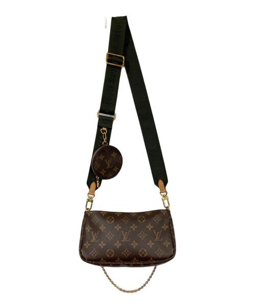 LOUIS VUITTON（ルイ ヴィトン）LOUIS VUITTON (ルイ ヴィトン) ミュルティ ポシェット アクセソワール ブラウン×カーキの古着・服飾アイテム