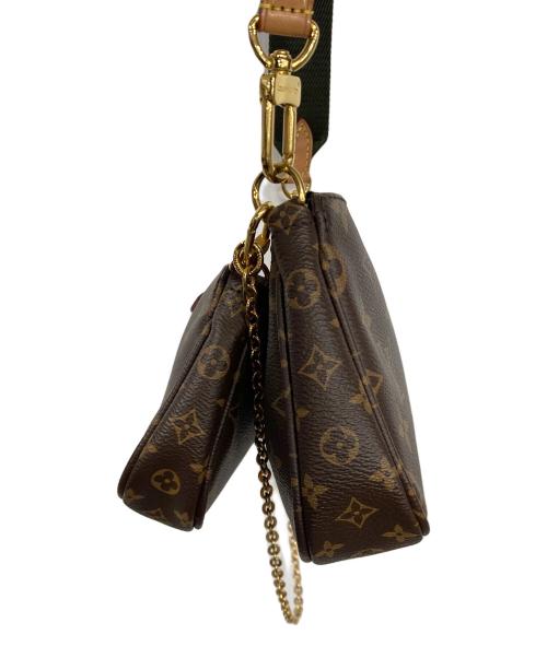 LOUIS VUITTON（ルイ ヴィトン）LOUIS VUITTON (ルイ ヴィトン) ミュルティ ポシェット アクセソワール ブラウン×カーキの古着・服飾アイテム