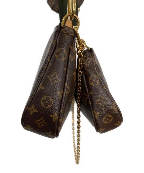LOUIS VUITTON（ルイ ヴィトン）LOUIS VUITTON (ルイ ヴィトン) ミュルティ ポシェット アクセソワール ブラウン×カーキの古着・服飾アイテム