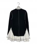 Rirandtureリランドチュール）の古着「ドッキングニットワンピース」｜ブラック×ホワイト