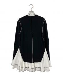 Rirandture（リランドチュール）の古着「ドッキングニットワンピース」｜ブラック×ホワイト