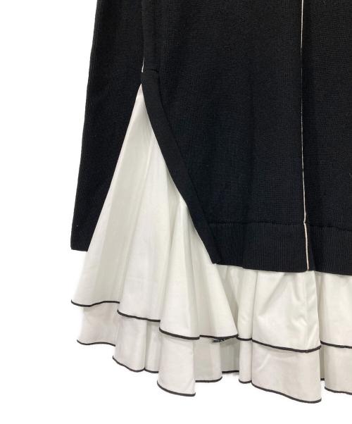 Rirandture（リランドチュール）Rirandture (リランドチュール) ドッキングニットワンピース ブラック×ホワイト サイズ:1の古着・服飾アイテム
