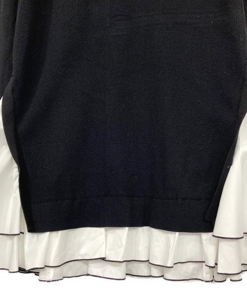 Rirandture（リランドチュール）Rirandture (リランドチュール) ドッキングニットワンピース ブラック×ホワイト サイズ:1の古着・服飾アイテム