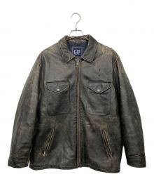 GAP（ギャップ）の古着「レザージャケット」｜ブラック