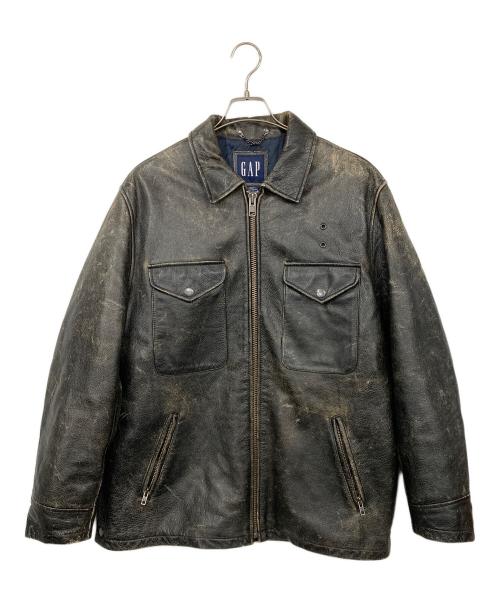 GAP（ギャップ）GAP (ギャップ) レザージャケット ブラック サイズ:Mの古着・服飾アイテム