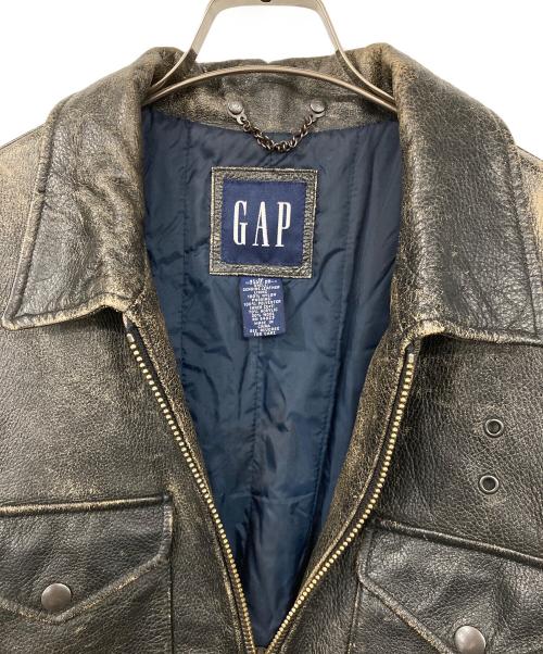 GAP（ギャップ）GAP (ギャップ) レザージャケット ブラック サイズ:Mの古着・服飾アイテム
