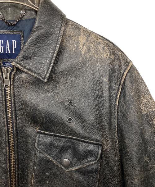 GAP（ギャップ）GAP (ギャップ) レザージャケット ブラック サイズ:Mの古着・服飾アイテム