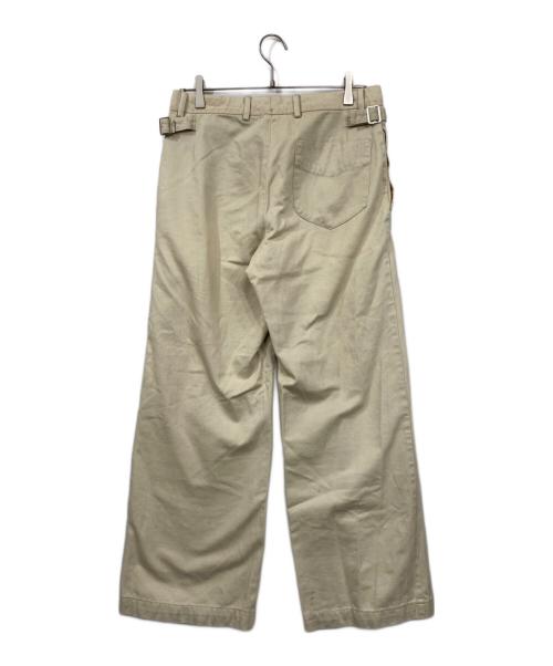 Martin Margiela 10（マルタン・マルジェラ 10）Martin Margiela 10 (マルタン・マルジェラ 10) サイドアジャスターパンツ ベージュ サイズ:46の古着・服飾アイテム