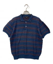 Christian Dior（クリスチャン ディオール）の古着「ニットポロシャツ」｜ブルー