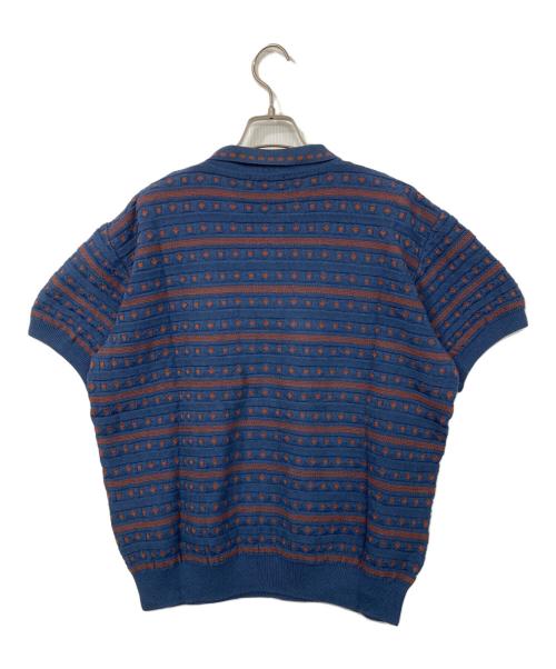 Christian Dior（クリスチャン ディオール）Christian Dior (クリスチャン ディオール) ニットポロシャツ ブルー サイズ:Mの古着・服飾アイテム