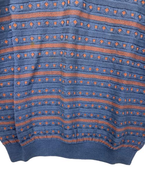 Christian Dior（クリスチャン ディオール）Christian Dior (クリスチャン ディオール) ニットポロシャツ ブルー サイズ:Mの古着・服飾アイテム