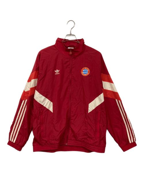 adidas（アディダス）adidas (アディダス) ナイロントラックジャケット レッド サイズ:3XLの古着・服飾アイテム