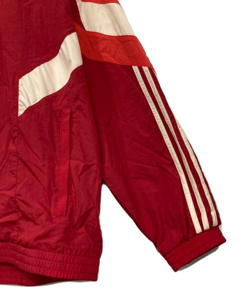 adidas（アディダス）adidas (アディダス) ナイロントラックジャケット レッド サイズ:3XLの古着・服飾アイテム