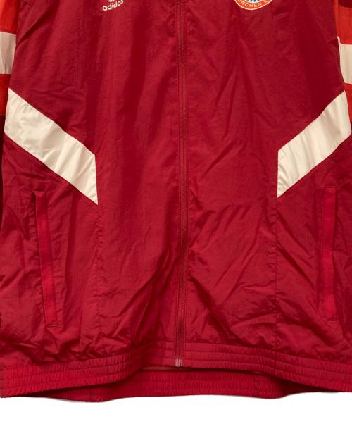 adidas（アディダス）adidas (アディダス) ナイロントラックジャケット レッド サイズ:3XLの古着・服飾アイテム