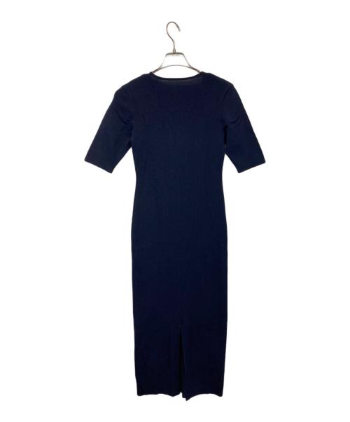 JENNE（ジェンヌ）JENNE (ジェンヌ) フロントケーブルニットタイトワンピース ネイビー サイズ:SIZE M 未使用品の古着・服飾アイテム