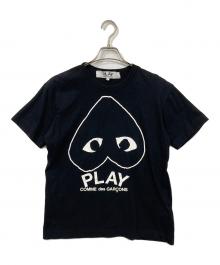 PLAY COMME des GARCONS（プレイコムデギャルソン）の古着「ビッグハートプリントTシャツ」｜ブラック
