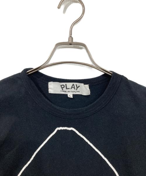 PLAY COMME des GARCONS（プレイコムデギャルソン）PLAY COMME des GARCONS (プレイコムデギャルソン) ビッグハートプリントTシャツ ブラック サイズ:Lの古着・服飾アイテム