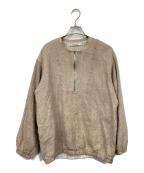 ANSNAMアンスナム）の古着「ウールハーフジッププルオーバー」｜ベージュ