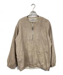 ANSNAM（アンスナム）の古着「ウールハーフジッププルオーバー」｜ベージュ