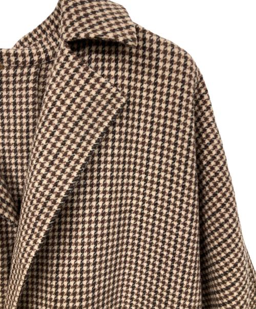 Mila Owen（ミラオーウェン）Mila Owen (ミラオーウェン) 接結ロングトレンチコート ブラウン×ベージュの古着・服飾アイテム