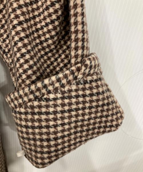 Mila Owen（ミラオーウェン）Mila Owen (ミラオーウェン) 接結ロングトレンチコート ブラウン×ベージュの古着・服飾アイテム