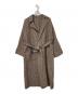 Mila Owen（ミラオーウェン）の古着「接結ロングトレンチコート」｜ブラウン×ベージュ
