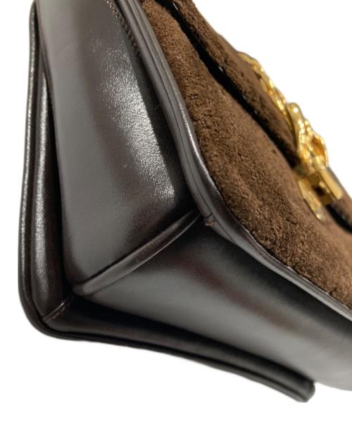 GUCCI（グッチ）GUCCI (グッチ) シルヴィGGベロアショルダーバッグ ブラウンの古着・服飾アイテム