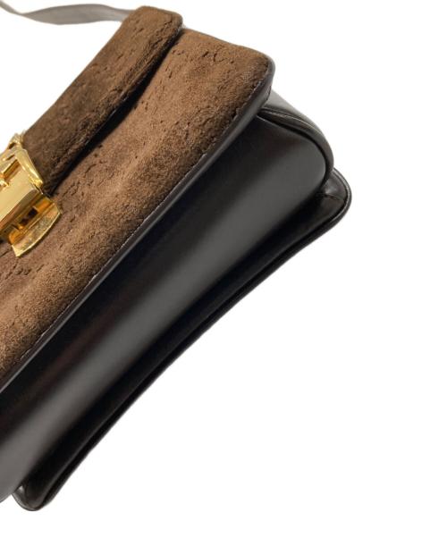 GUCCI（グッチ）GUCCI (グッチ) シルヴィGGベロアショルダーバッグ ブラウンの古着・服飾アイテム