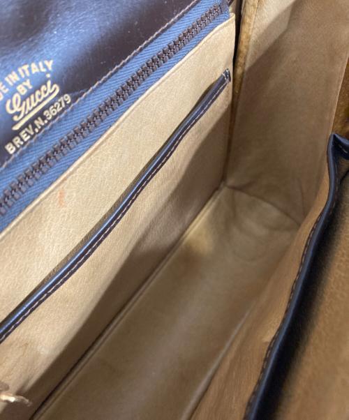 GUCCI（グッチ）GUCCI (グッチ) シルヴィGGベロアショルダーバッグ ブラウンの古着・服飾アイテム