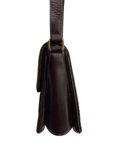 GUCCI（グッチ）GUCCI (グッチ) シルヴィGGベロアショルダーバッグ ブラウンの古着・服飾アイテム