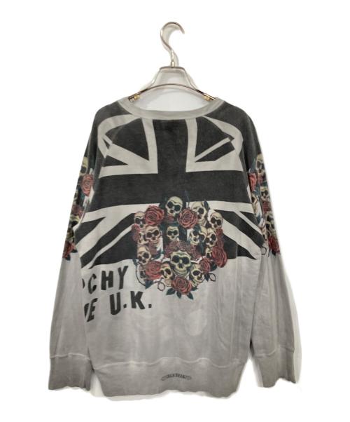 Amal Guessous（アマルゲソウス）Amal Guessous (アマルゲソウス) スカルプリントスウェット グレー サイズ:Lの古着・服飾アイテム