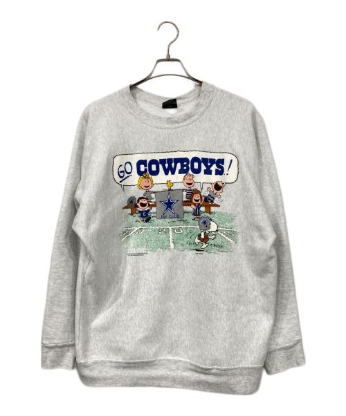 GARMENT GRAPHICS（ガーメント グラフィック）GARMENT GRAPHICS (ガーメント グラフィック) 古着スヌーピーフレンズプリントスウェット グレー サイズ:Lの古着・服飾アイテム