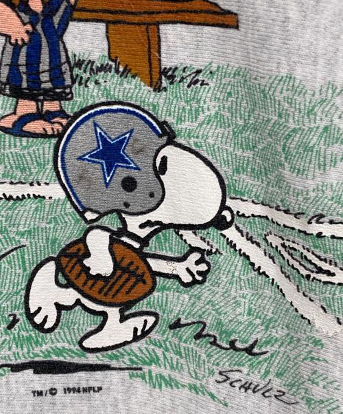 GARMENT GRAPHICS（ガーメント グラフィック）GARMENT GRAPHICS (ガーメント グラフィック) 古着スヌーピーフレンズプリントスウェット グレー サイズ:Lの古着・服飾アイテム