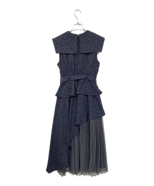 DazzliN（ダズリン）DazzliN (ダズリン) アシメプリーツトレンチワンピース ネイビー サイズ:Sの古着・服飾アイテム