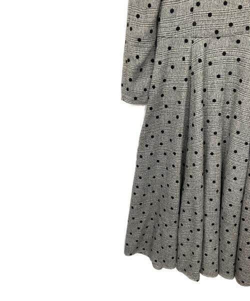 WILL SELECTION（ウィルセレクション）WILL SELECTION (ウィルセレクション) フロッキードットワンピース グレー サイズ:Mの古着・服飾アイテム