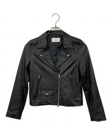STUDIOUS（ステュディオス）の古着「ラムレザーライダースジャケット」｜ブラック