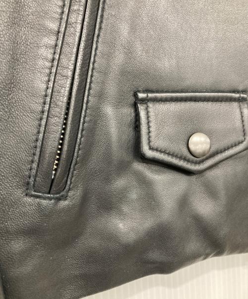 STUDIOUS（ステュディオス）STUDIOUS (ステュディオス) ラムレザーライダースジャケット ブラック サイズ:1の古着・服飾アイテム