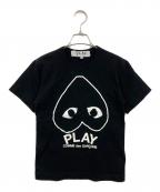 PLAY COMME des GARCONSプレイコムデギャルソン）の古着「Printed Heart White Logo T-Shirt」｜ブラック