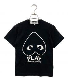 PLAY COMME des GARCONS（プレイコムデギャルソン）の古着「Printed Heart White Logo T-Shirt」｜ブラック