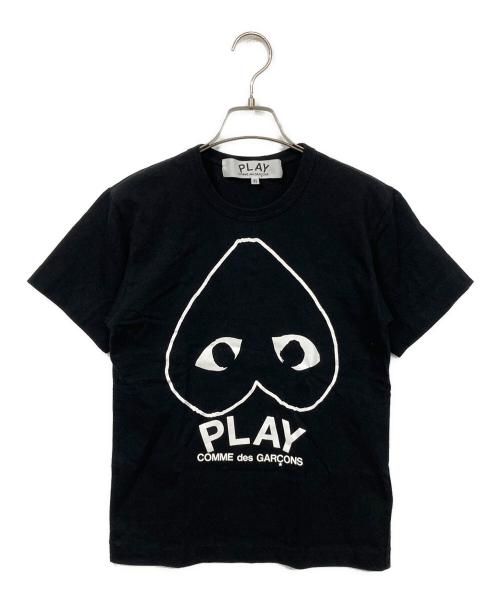 PLAY COMME des GARCONS（プレイコムデギャルソン）PLAY COMME des GARCONS (プレイコムデギャルソン) Printed Heart White Logo T-Shirt ブラック サイズ:XSの古着・服飾アイテム