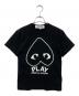 PLAY COMME des GARCONS（プレイコムデギャルソン）の古着「Printed Heart White Logo T-Shirt」｜ブラック